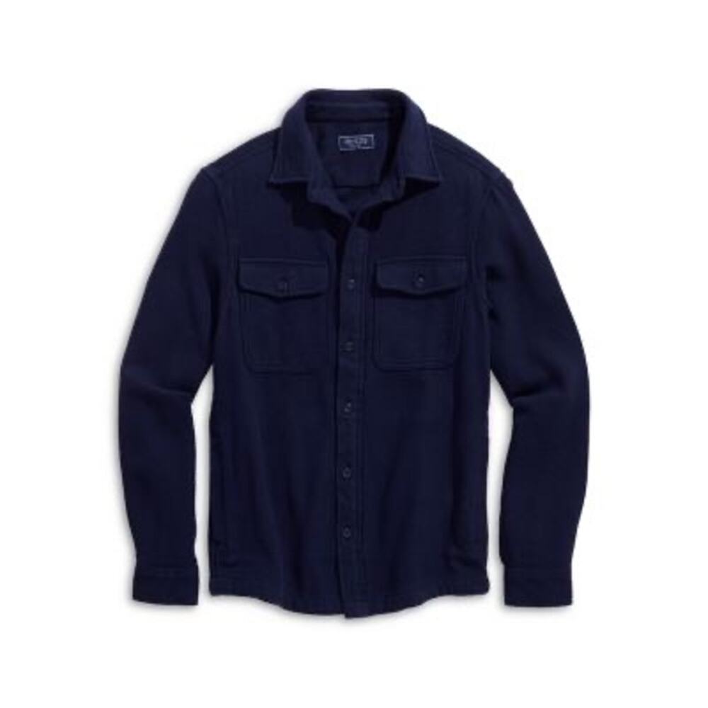 Vineyard Vines | Navy Blue Textured Twill Heavyweight Cotton Shirt Jacket- Sz M